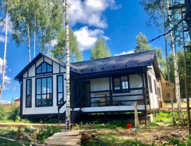 дома из бруса под усадку