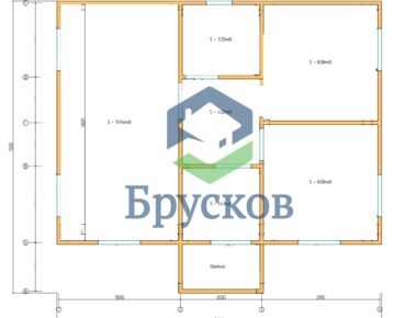проекты одноэтажных домов из бруса